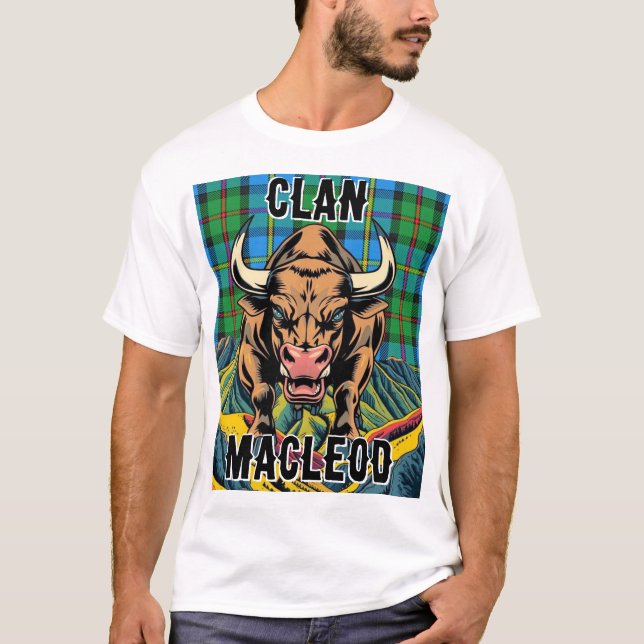 T-shirt Clan MacLeod de Harris Tartan Design (Devant)