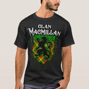 T-shirt Clan MacMillan Nom de famille Scottish Tartan Lion