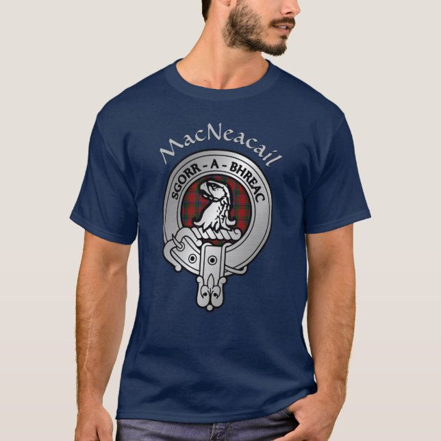 T-shirt Clan MacNeacail (MacNicol/Nicolson) Crest & Tartan (Devant)