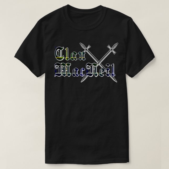 T-shirt Clan MacNeil nom de famille Scottish Tartan (Design devant)