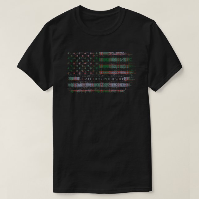 T-shirt Clan MacPherson de Glmandim Scottish tartan US fl (Design devant)