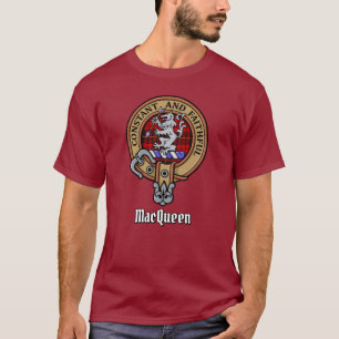 T-shirt Clan MacQueen Crest sur Tartan