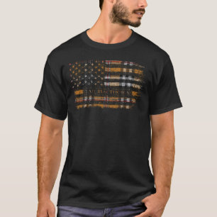 T-shirt Clan MacThomas Camel Scottish tartan US flag kilt