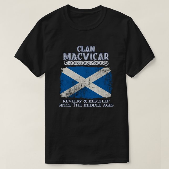 T-shirt Clan MacVicar crête clans écossais surnom écossais (Design devant)