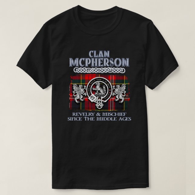 T-shirt Clan Mcpherson crête Clans écossais Suna écossaise (Design devant)