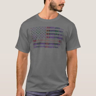 T-shirt Clan Montgomery Scottish tartan drapeau américain