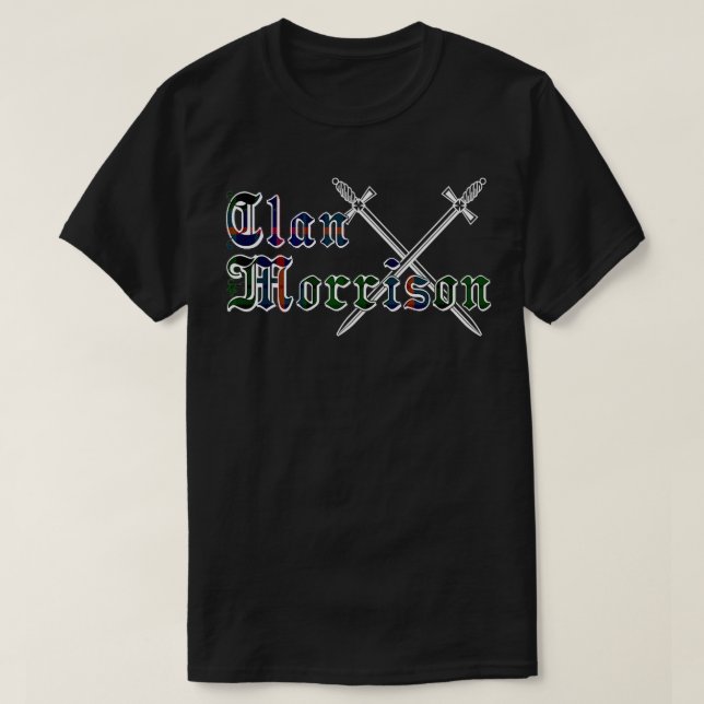 T-shirt Clan Morrison nom de famille nom Scottish Tartan (Design devant)