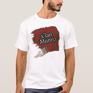 T-shirt Clan Munro Scottish Tartan Paint Shirt