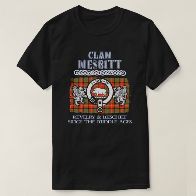 T-shirt Clan Nesbitt crête écossaise clans écossais nom de (Design devant)