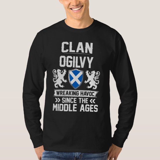 T-shirt Clan Ogilvy Scottish Family Clan Scotland Wreaking (Devant)