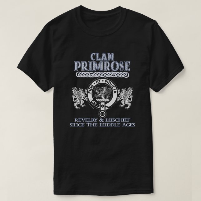 T-shirt Clan Primrose crest Clans écossais surnom écossais (Design devant)