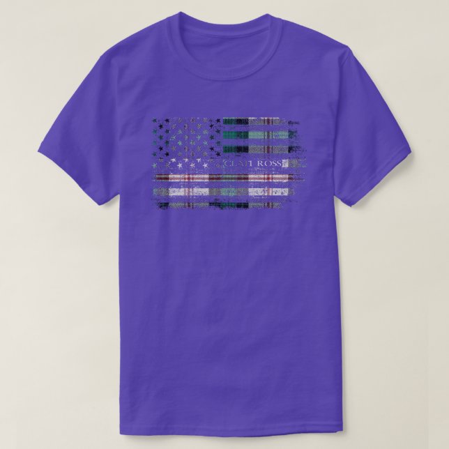 T-shirt Clan Ross Arisaid Drapeau écossais écossais Drapea (Design devant)