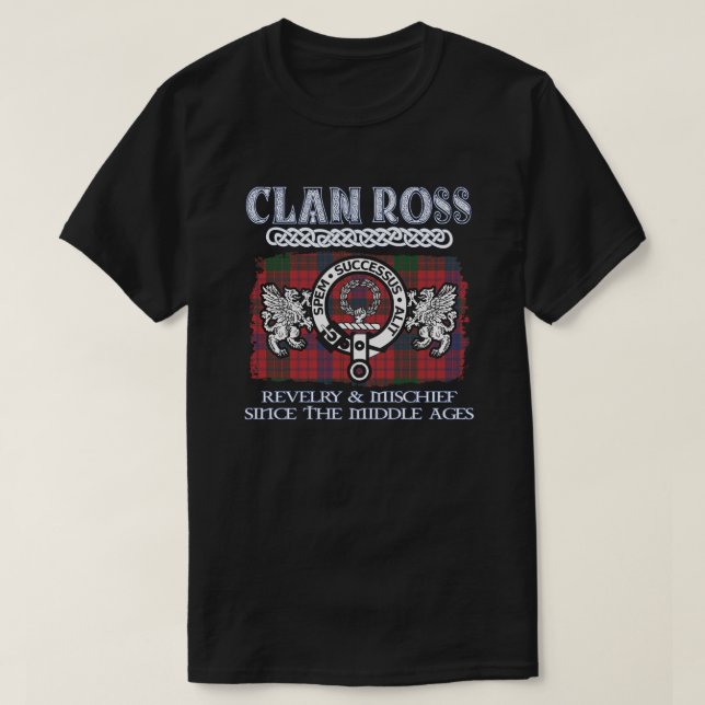 T-shirt Clan Ross crest Scottish clans nom de famille écos (Design devant)