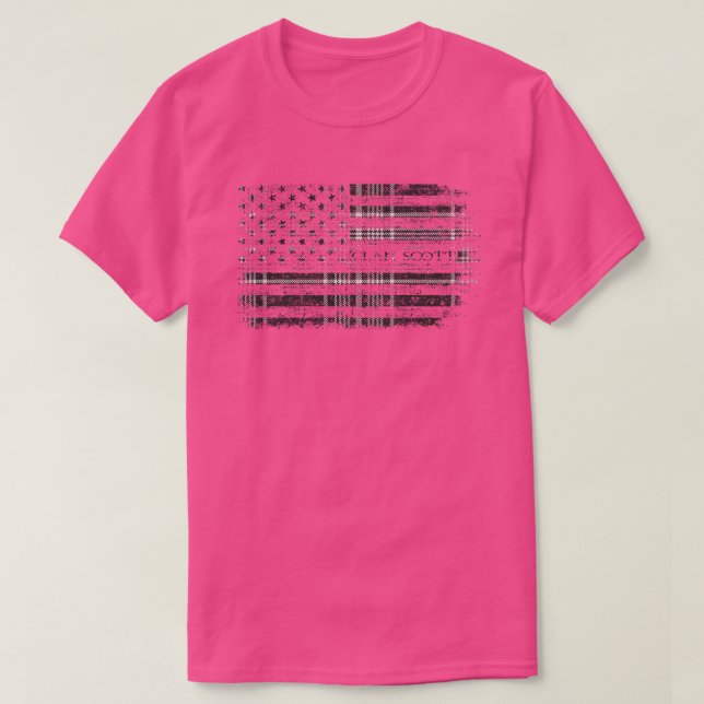 T-shirt Clan Scott drapeau écossais noir et blanc écossais (Design devant)