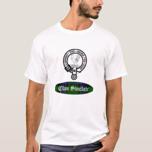 T-shirt Clan Sinclair Crest Badge & Tartan personnalisable