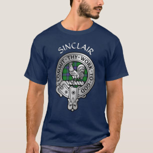 T-shirt Clan Sinclair Crest & Hunting Tartan