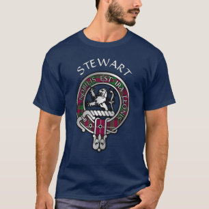 T-shirt Clan Stewart   Stuart de Bute Crest & Tartan T-Shi