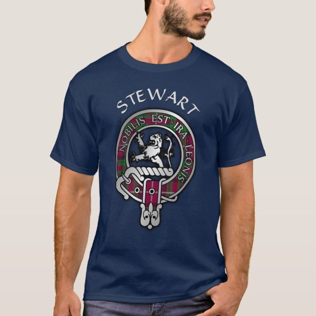 T-shirt Clan Stewart | Stuart de Bute Crest & Tartan T-Shi (Devant)