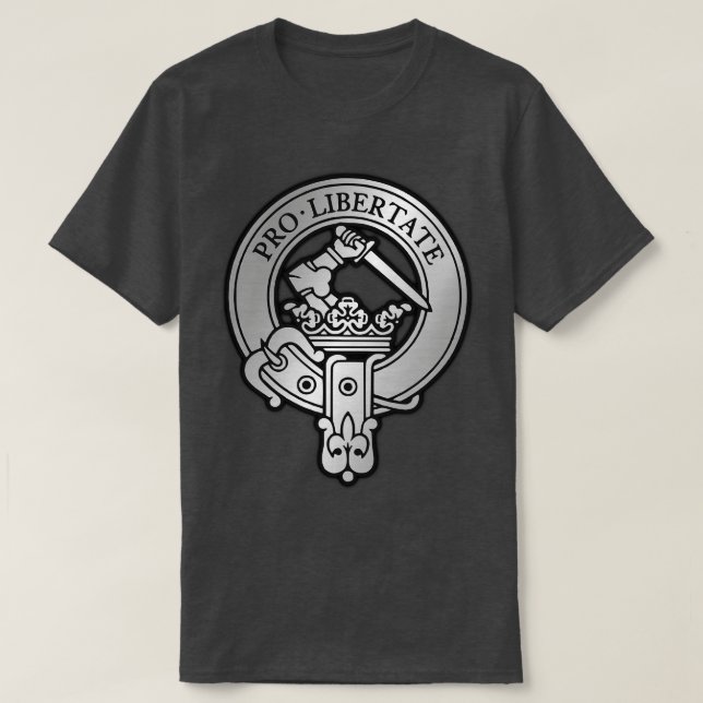T-shirt Clan Wallace Crest Tartan 2 (Design devant)