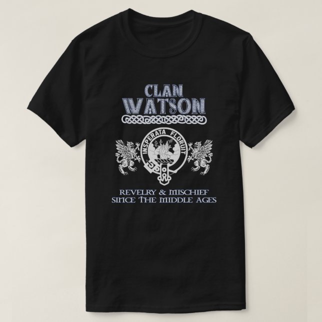 T-shirt Clan Watson crête clans écossais nom de famille éc (Design devant)
