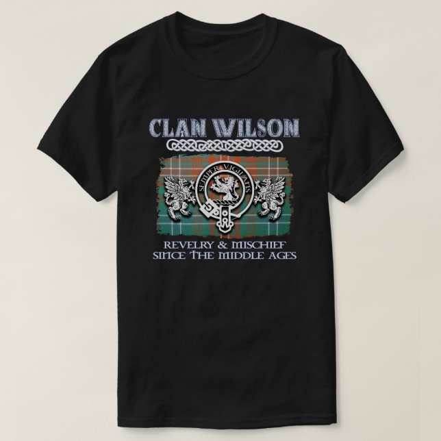 T-shirt Clan Wilson crest Scottish clans nom de famille éc (Design devant)