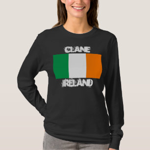 T-shirt Clane, Irlande avec drapeau irlandais