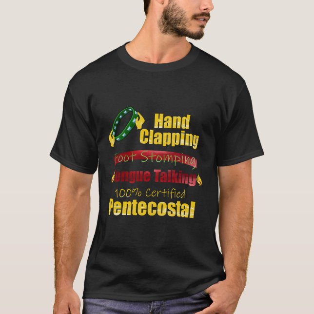 T-shirt Clap main pied Stomping langue parler Penteco (Devant)