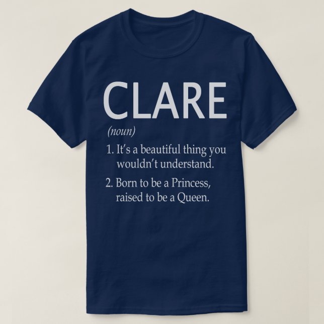 T-shirt Clare Nom Cadeau 82 (Design devant)