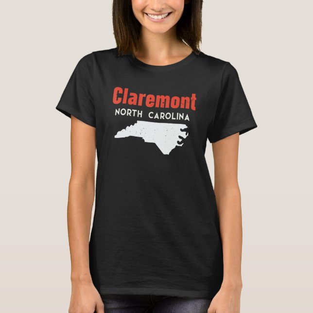 T-shirt Claremont North Carolina USA State America Travel (Devant)