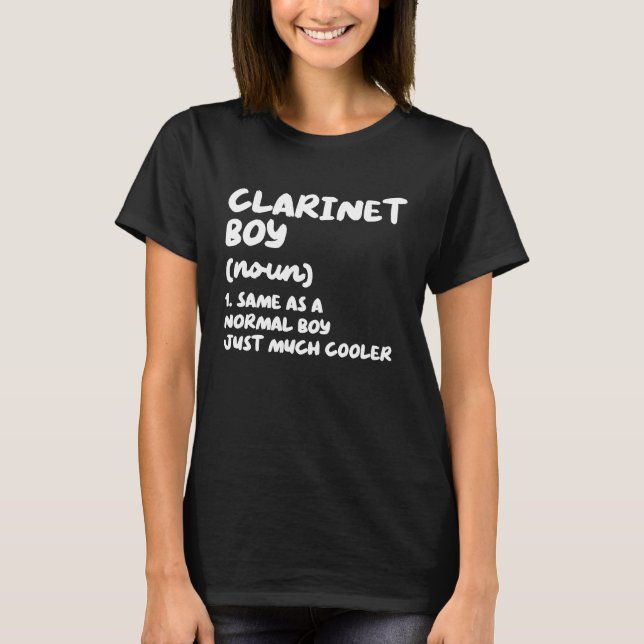 T-shirt Clarinet Boy Definition  Musician (Devant)