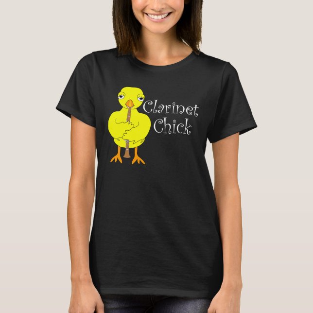T-shirt Clarinet Chick Text (Devant)