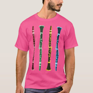 T-shirt Clarinet coloré Retro Jazz Music