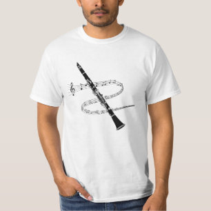 T-shirt Clarinet et notes musicales
