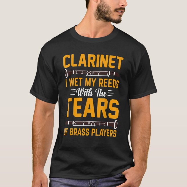 T-shirt Clarinet J'Ouvre Mes Rèseaux Avec Des Larmes De La (Devant)