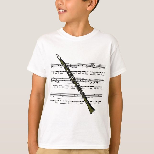 T-shirt Clarinet musical 09 B (Devant)