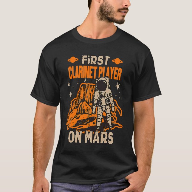 T-shirt Clarinet Player Astronaut (Devant)