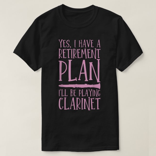 T-shirt Clarinet Retraite Clarinet Player Cadeau 3 (Design devant)