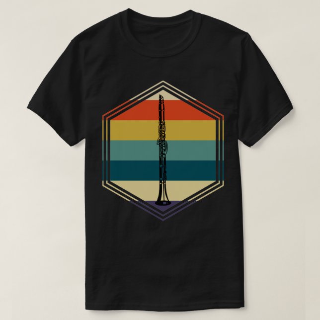 T-shirt Clarinet rétro (Design devant)