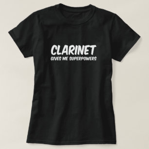 T-shirt Clarinet Superpuissances Funny Superhero Music