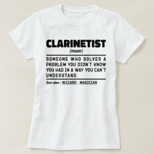 T-shirt Clarinetist Noun Clarinet Player Instuit musical
