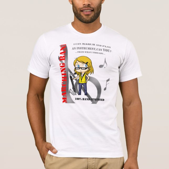 T-shirt Clarinette basse de chemise de fanfare (Devant)