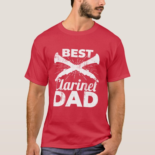 T-shirt Clarinette Papa rétro (Devant)