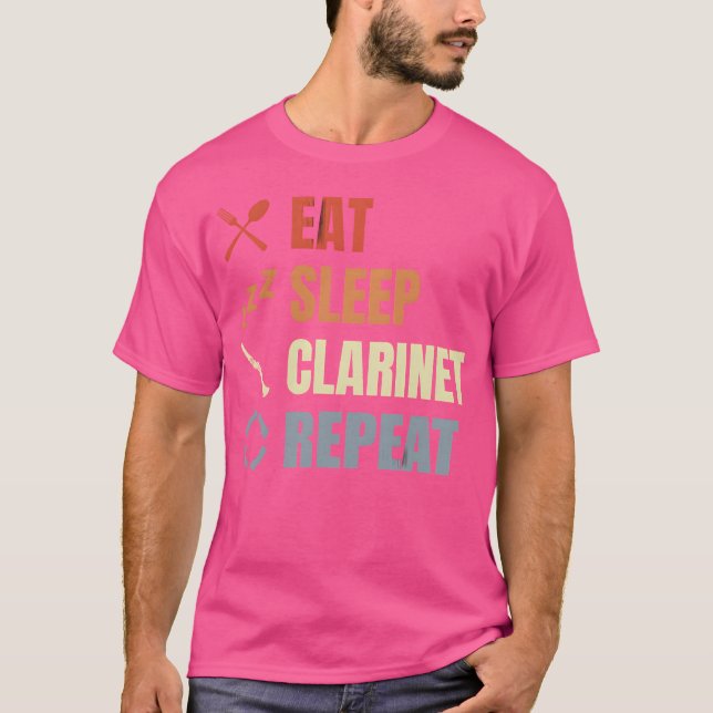 T-shirt Clarinette Répéter ami (Devant)