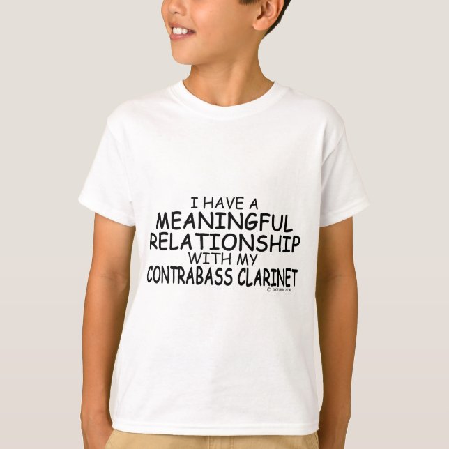 T-shirt Clarinette signicative de Contrabass de rapport (Devant)