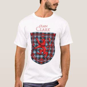 T-shirt Clark Tartan Scottish Plaid Lion Rampant