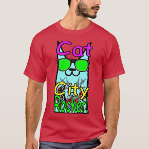 T-shirt clash cat city Rocker 1977
