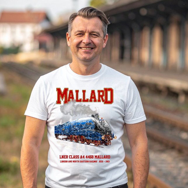 T-shirt Class A4 Mallard - World Fastest Steam Locomotive (Class A4 Mallard - World Fastest Steam Locomotive. Mens Basic T-Shirt)