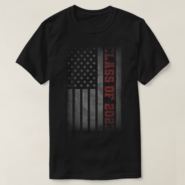 T-shirt Class of 2023 Patriotic Distressed American Flag G (Design devant)