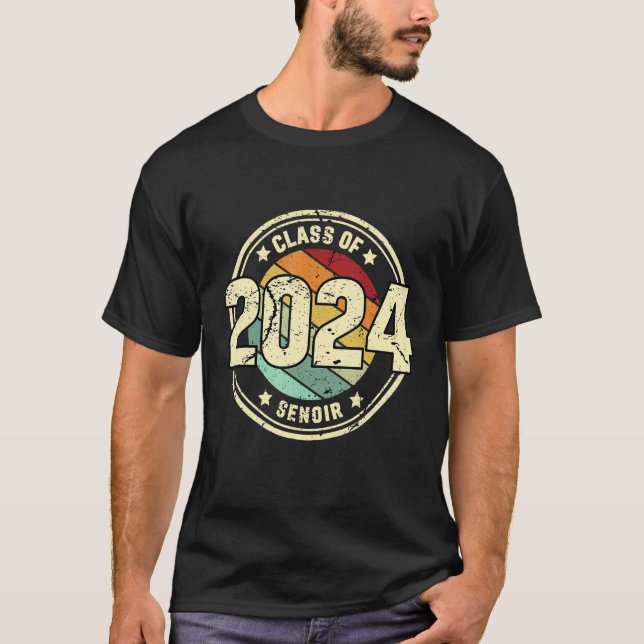 T-shirt Class of 2024 Senior 2024 Graduation or First Day  (Devant)