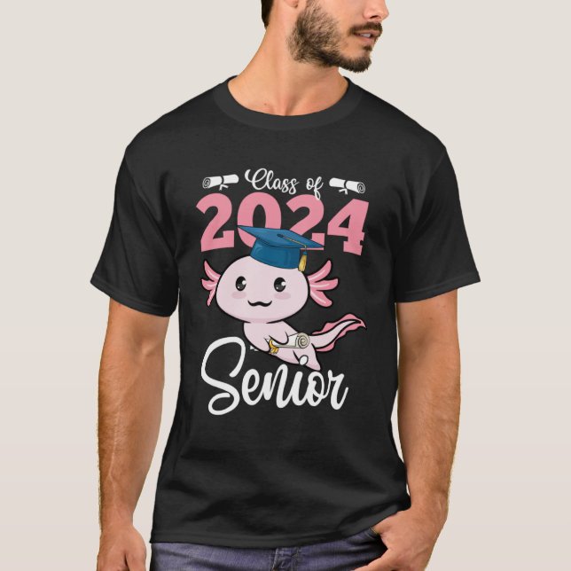 T-shirt Class of 2024 Senior Axolotl Graduation First Day  (Devant)